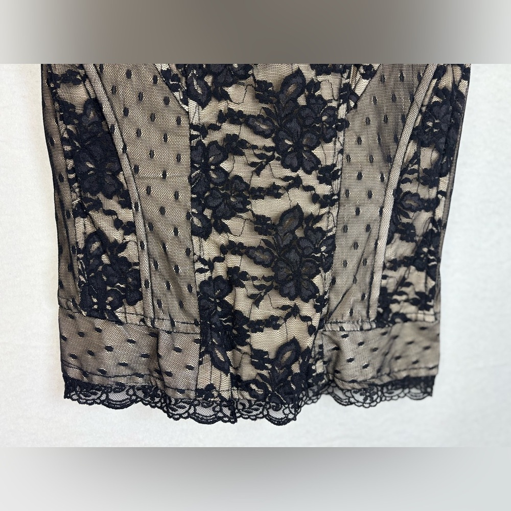 TRIPP NYC Black‎ Lace Corset Top Boustier Tank Sleeveless Sexy Vintage Y2K XS - Picture 13 of 16